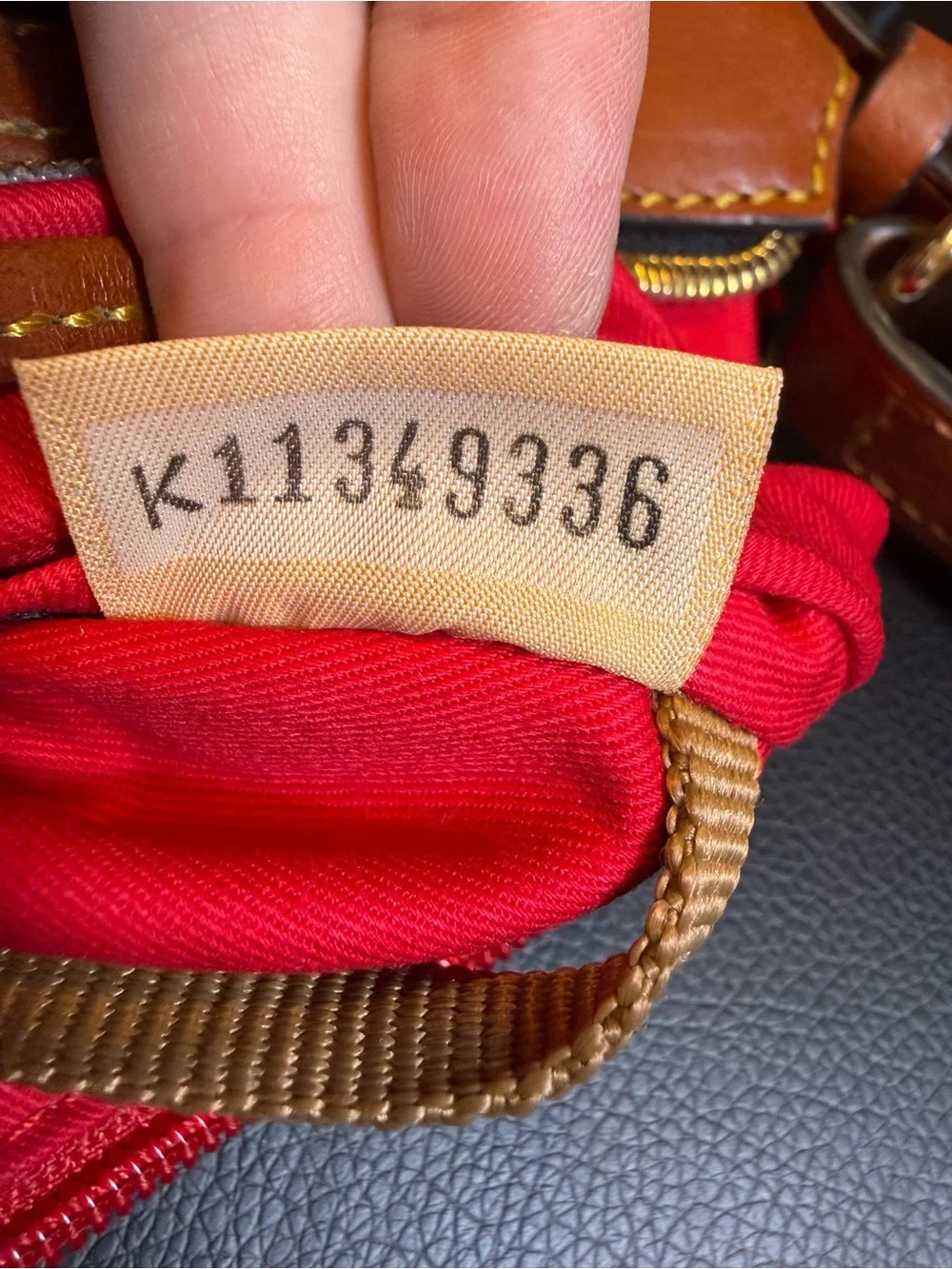 Dooney & Bourke - Black Canvas Shoulder Bag W/Leather Trims